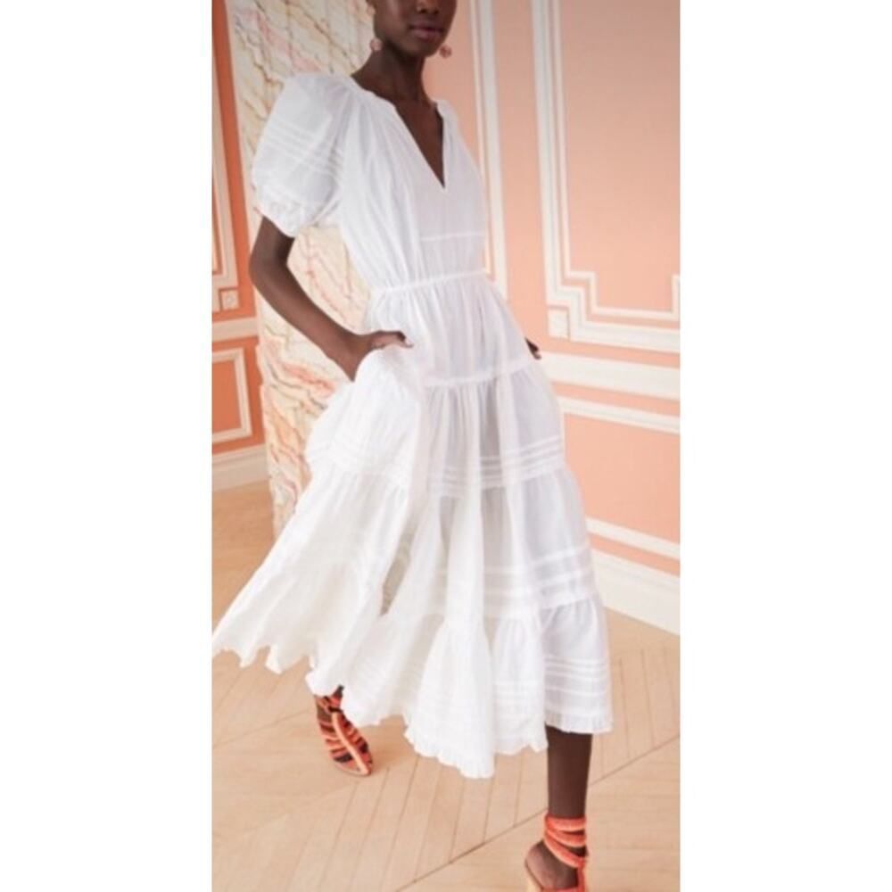 Ulla Johnson Caribel Midi Maxi Dress in White Sz. 4